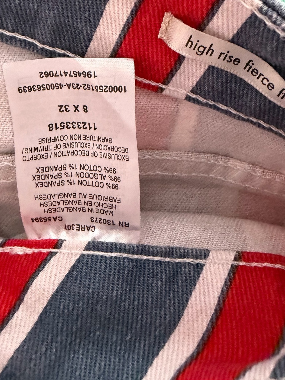 Wrangler Red, Navy & White Striped Jeans - Picture 7 of 10